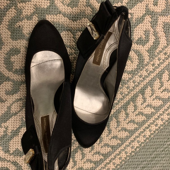 Adrienne Vittadini Satin Pumps with Jewel - Picture 3 of 6